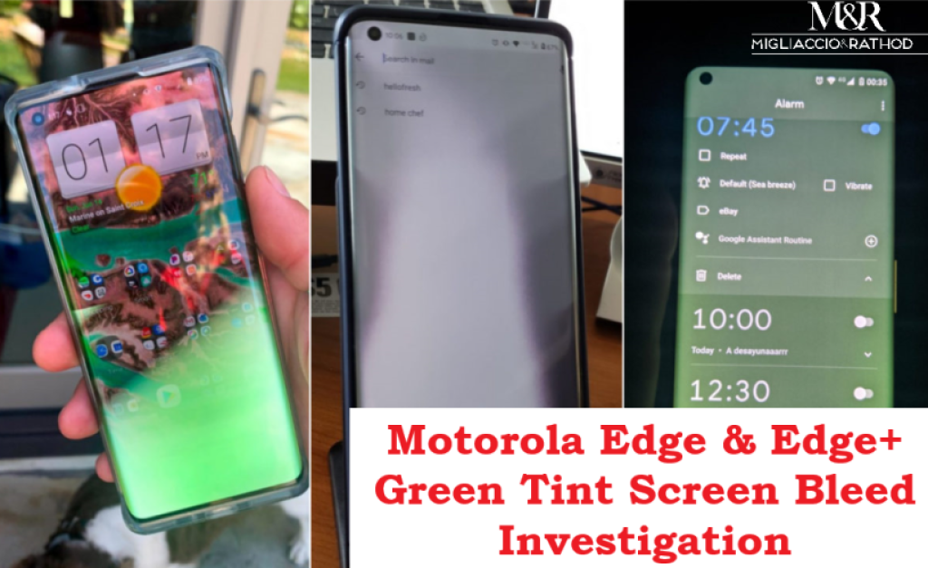 Motorola Edge & Edge+ Green Tint Screen Bleed
