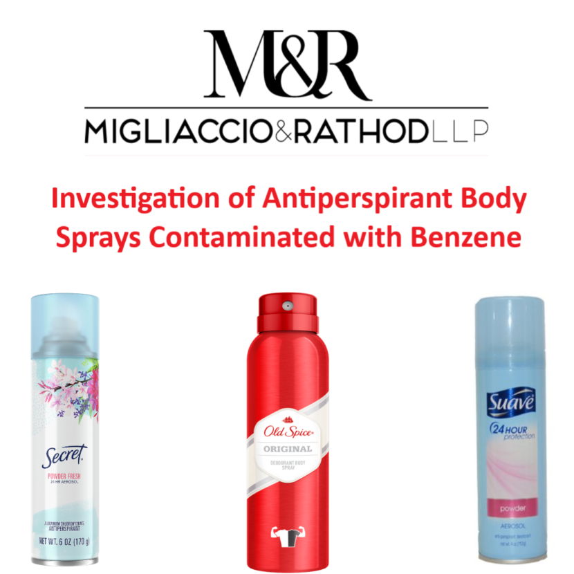 CLOSED Investigation of Antiperspirant Body Sprays Contaminated with