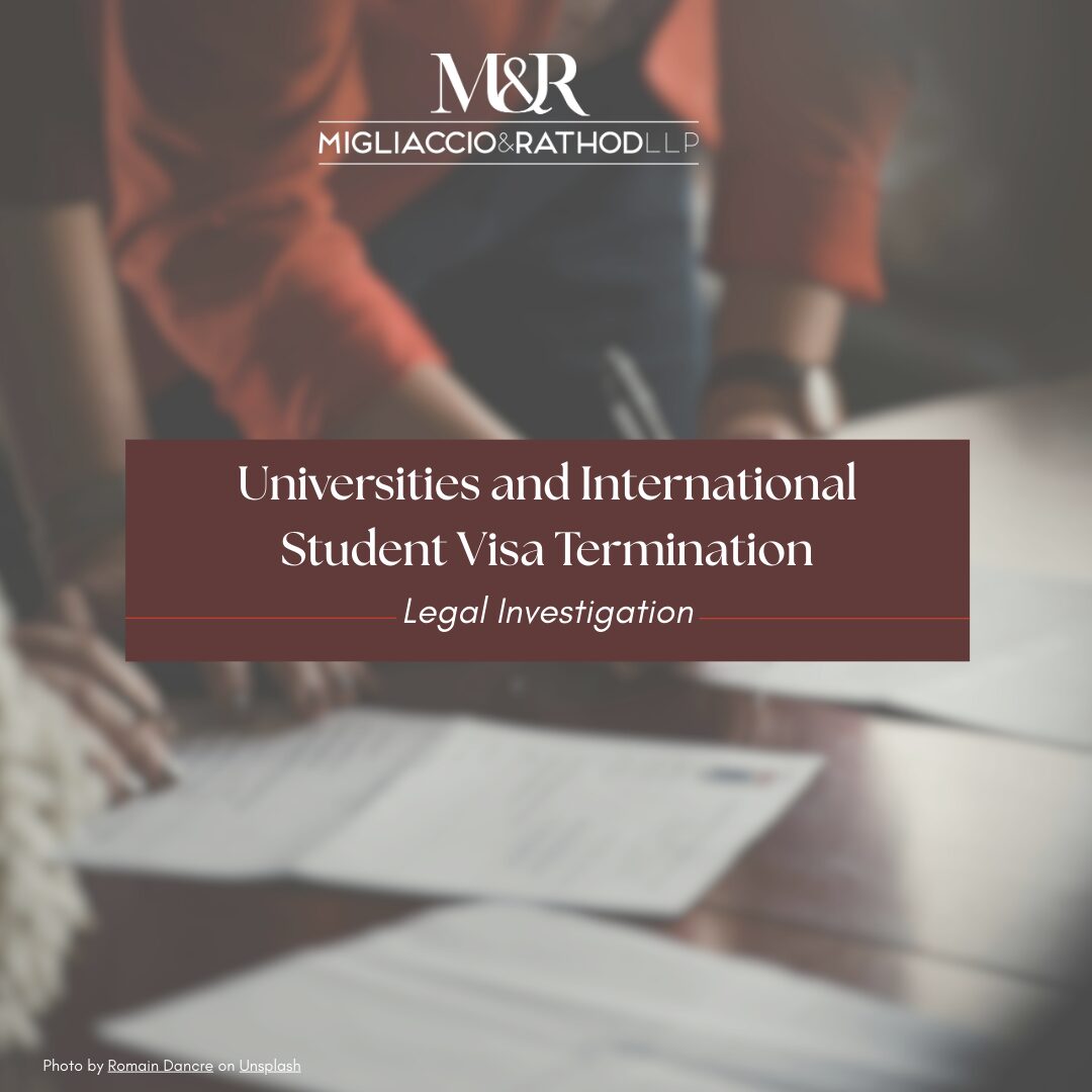 Universities and International Student Visa Terminations Investigation